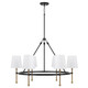 Capital Lighting - 460761MBG-717 - Six Light Chandelier - Hollis - Matte Black with Hammered Gold