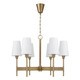 Capital Lighting - 460861AD-718 - Six Light Chandelier - Leland - Aged Brass
