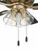 Eos Clear 4 Light 52" Ceiling Fan (ECF104SB5-BWNFB)