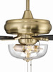 EOS 2 Light Clear Bowl 52" Ceiling Fan 52" Ceiling Fan (ECF201SB5-BWNFB)