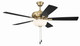 EOS 2 Light Frosted White Bowl 52" Ceiling Fan 52" Ceiling Fan (ECF211SB5-BWNFB)