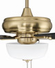 EOS 2 Light Frosted White Bowl 52" Ceiling Fan 52" Ceiling Fan (ECF211SB5-BWNFB)