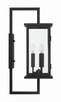 Jordan Three Light Outdoor Wall Lantern (ZA8010-TB)