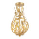 Crystorama - 565-GA_CEILING - Three Light Semi Flush Mount - Broche - Antique Gold