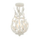 Crystorama - 565-MT_CEILING - Three Light Semi Flush Mount - Broche - Matte White