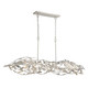 Crystorama - 567-SA - Six Light Linear Chandelier - Broche - Antique Silver