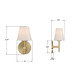 Colton One Light Wall Sconce (COL-201-VG)