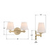 Colton Two Light Wall Sconce (COL-202-VG)