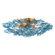 Crystorama - ESM-4000-AG-BL - Six Light Semi Flush Mount - Esme - Aged Brass