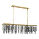 Gemma Six Light Linear Chandelier (GEM-7007-MG-SS)