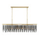 Gemma Six Light Linear Chandelier (GEM-7007-MG-SS)