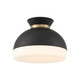 Crystorama - GID-4003-MK-VG - Two Light Flush Mount - Gidget - Matte Black + Vibrant Gold