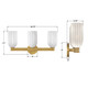 Lotus Three Light Bath (LOT-713-LG)