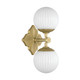 Orly Two Light Wall Sconce (ORY-1002-AG-WH)
