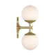 Orly Two Light Wall Sconce (ORY-1002-AG-WH)