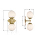 Orly Two Light Wall Sconce (ORY-1002-AG-WH)