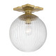 Crystorama - ORY-1003-AG-CL - One Light Semi Flush Mount - Orly - Aged Brass