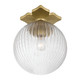 Orly One Light Semi Flush Mount (ORY-1003-AG-CL)