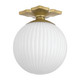 Orly One Light Semi Flush Mount (ORY-1003-AG-WH)