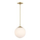 Orly One Light Pendant (ORY-1007-AG-WH)