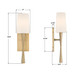 Trenton One Light Wall Sconce (TRE-221-OP-AG)