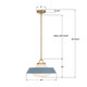 Xander One Light Pendant (XAN-8006-VG-BL)