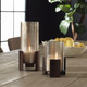 Fluted Fire Candleholders Set/2 (18312)