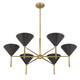 Cortan Six Light Chandelier (10316-855)