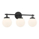 Minka-Lavery - 12013-899 - Three Light Vanity - Ortesa - Dark Matte Black
