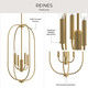 Reines Four Light Foyer Pendant (P500510-191)
