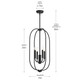 Reines Four Light Foyer Pendant (P500510-31M)