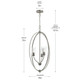 Jheni Three Light Foyer Pendant (P500512-009)