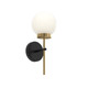 Progress Lighting - P710157-319 - One Light Wall Sconce - Rigsby - Matte Black and Brushed Gold