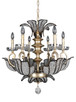Allegri - 11256-028-FR001 - Six Light Chandelier - Tiepolo - Silver Leaf Sienna Bronze