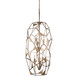 Kalco - 504751PAB - Six Light Foyer Pendant - Esmeralda - Pearlized Antique Brass
