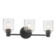 Millennium - 202103-MB - Three Light Vanity - Vessair - Matte Black