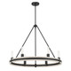 Millennium - 207106-MB - Six Light Chandelier - Rovessa - Matte Black