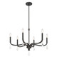 Millennium - 220106-MB - Six Light Chandelier - Viremont - Matte Black