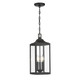 Millennium - 402103-PBK - Three Light Hanging Lantern - Halston - Powder Coated Black