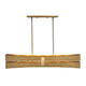Kalco - 528461RBG - Six Light Linear Pendant - Dos - Rustic Gold and Brushed Gold