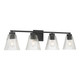 Millennium - 63004-MB - Four Light Vanity - Riville - Matte Black