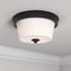 Strayhan Two Light Flush Mount (64102WG-MB)