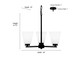 Strayhan Three Light Chandelier (64103WG-BN)