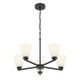 Millennium - 64105WG-MB - Five Light Chandelier - Strayhan - Matte Black