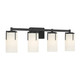 Millennium - 65004-MB - Four Light Vanity - Froselle - Matte Black