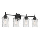 Millennium - 909104-MB - Four Light Vanity - Clarvyn - Matte Black