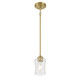 Millennium - 909301-VB - One Light Mini Pendant - Clarvyn - Vintage Brass