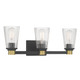Millennium - 9313-MB/VB - Three Light Vanity - Lustria - Matte Black