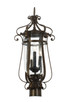 Kalco - 9238BB - Three Light Outdoor Post - Pier Mount - Hartford Outdoor - Burnished Bronze