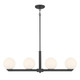 Ardeva Four Light Linear Chandelier (97104-MB)